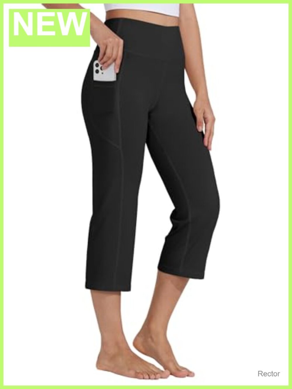 High Waist Yoga Capris Leggings with Pockets 21in Athletic Workout